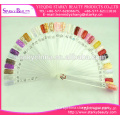 Factory sale plastic nail gel polish color display/fan gel polish nails color chart